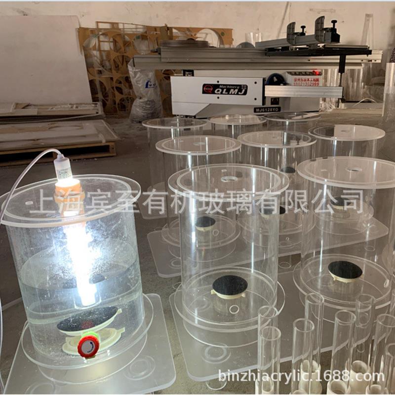 加工有机玻璃光生物藻类培养容器亚克力光生物反应器定制