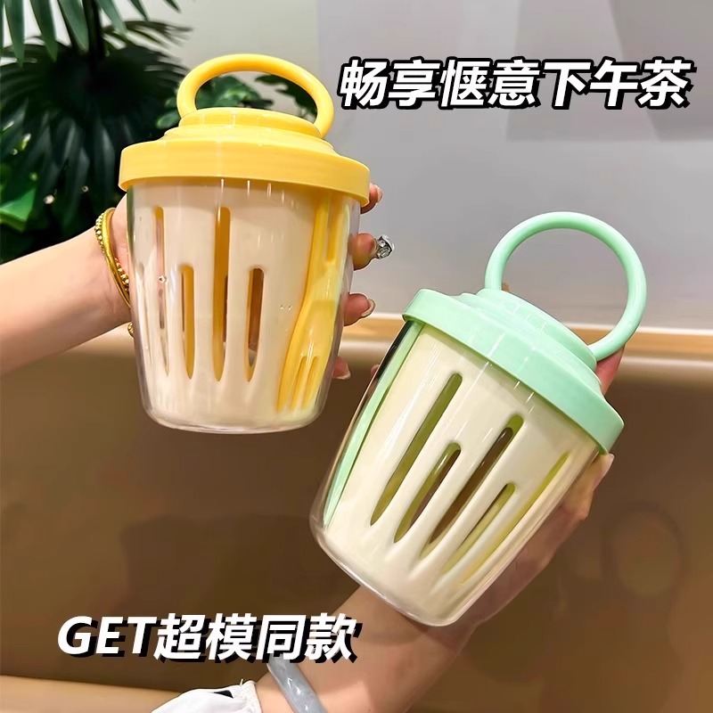 学生专用早餐带叉水果杯