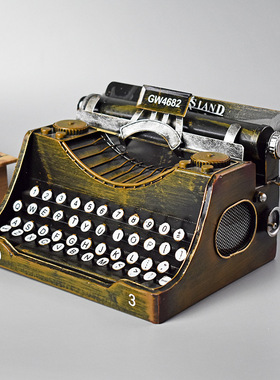 怀旧复古打字机模型摆件/创意铁艺装饰酒吧网咖摄影道具/厂家直销