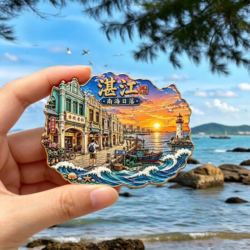 2026新款湛江赤坎老街文创金属冰箱贴磁贴中国城市旅游精致纪念品