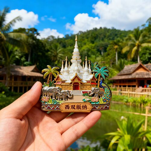 2026新款云南西双版纳金属冰箱贴磁贴磁吸旅游个性创意纪念品礼物