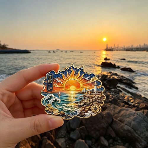 2026新款山东日照东方阳城冰箱贴磁贴磁吸城市旅游纪念品伴手礼