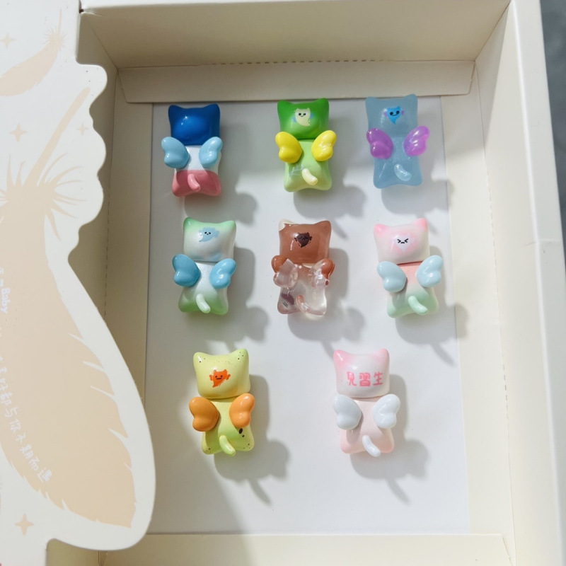 pitty猫倒倒猫翅膀彩色猫手作萌