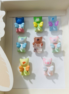 pitty猫倒倒猫翅膀彩色猫手作萌粒