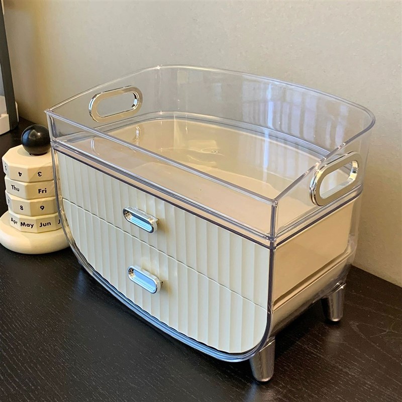 桌面化妆品首饰口红收纳盒置物架护肤品整理储物T盒收纳神器高级