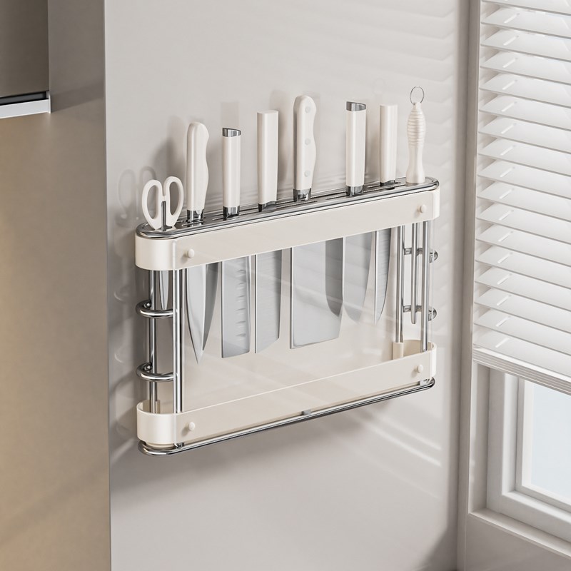 不锈钢刀架壁挂式2025新款多功C能厨房菜刀架置物架刀具收纳架上