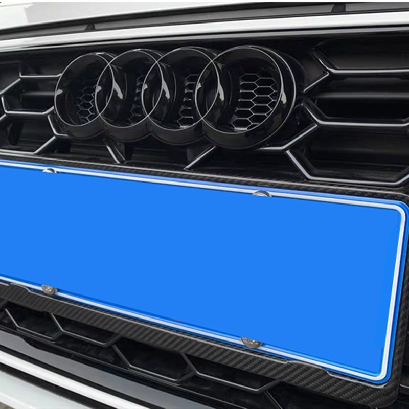 新交规通用碳纤h维牌照框汽车改装牌照托碳纤牌照架碳纤维车牌框