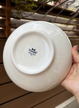 微瑕Tuxton炒菜盘子8英寸陶瓷深盘汤菜盘炒面盘沙拉碗面碗