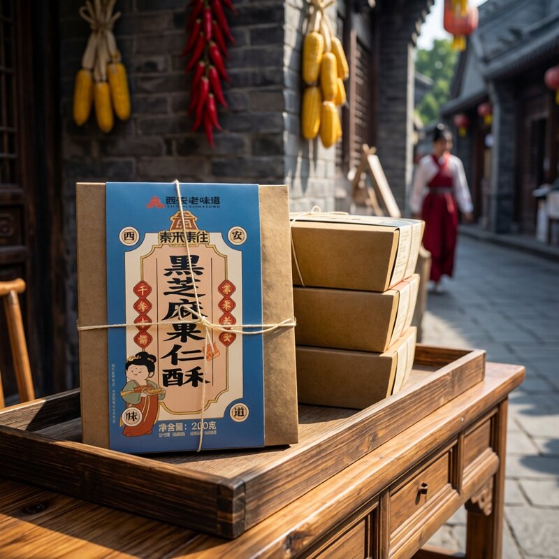 秦来秦往长安三脆酥200g西安特产椒盐核桃脆南瓜籽果仁酥酥糖糕点