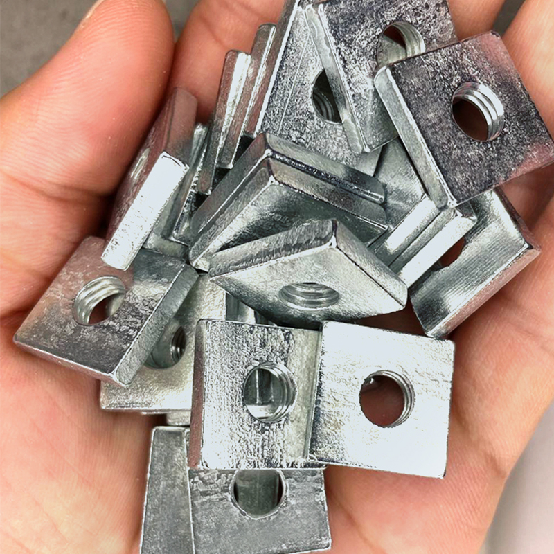 GB39铁镀锌四方螺母方形螺帽铝挤型材x料滑块螺丝母M2.5M3M4M5M6M