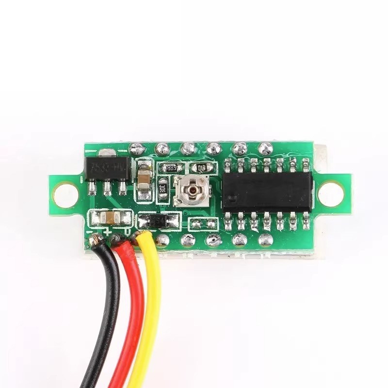 0.28寸超小数字直流电压r表头 数显 两线 三线DC0-100V 电瓶电压