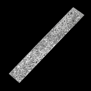 工厂大马士革钢条锻打花纹钢刀胚锻条304不锈钢板钢胚 已淬火