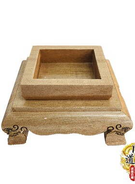 多种尺寸实木雕刻印章底座法器法印座子彩绘描金道具用品