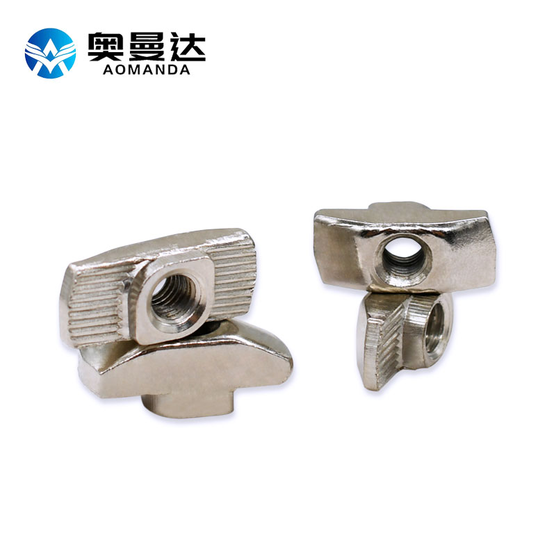 镀镍欧标T型螺母铝型材滑块船形锁紧弹片20/D30/40/45型M3M4M5M6M