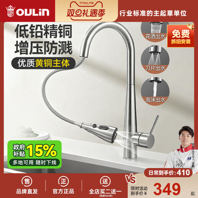 欧琳厨房抽拉式水龙头