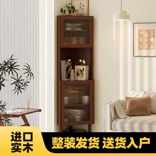 实木三角柜角落置物柜