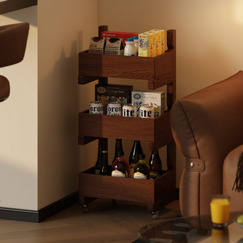 可移动零食架客厅多层收纳筐