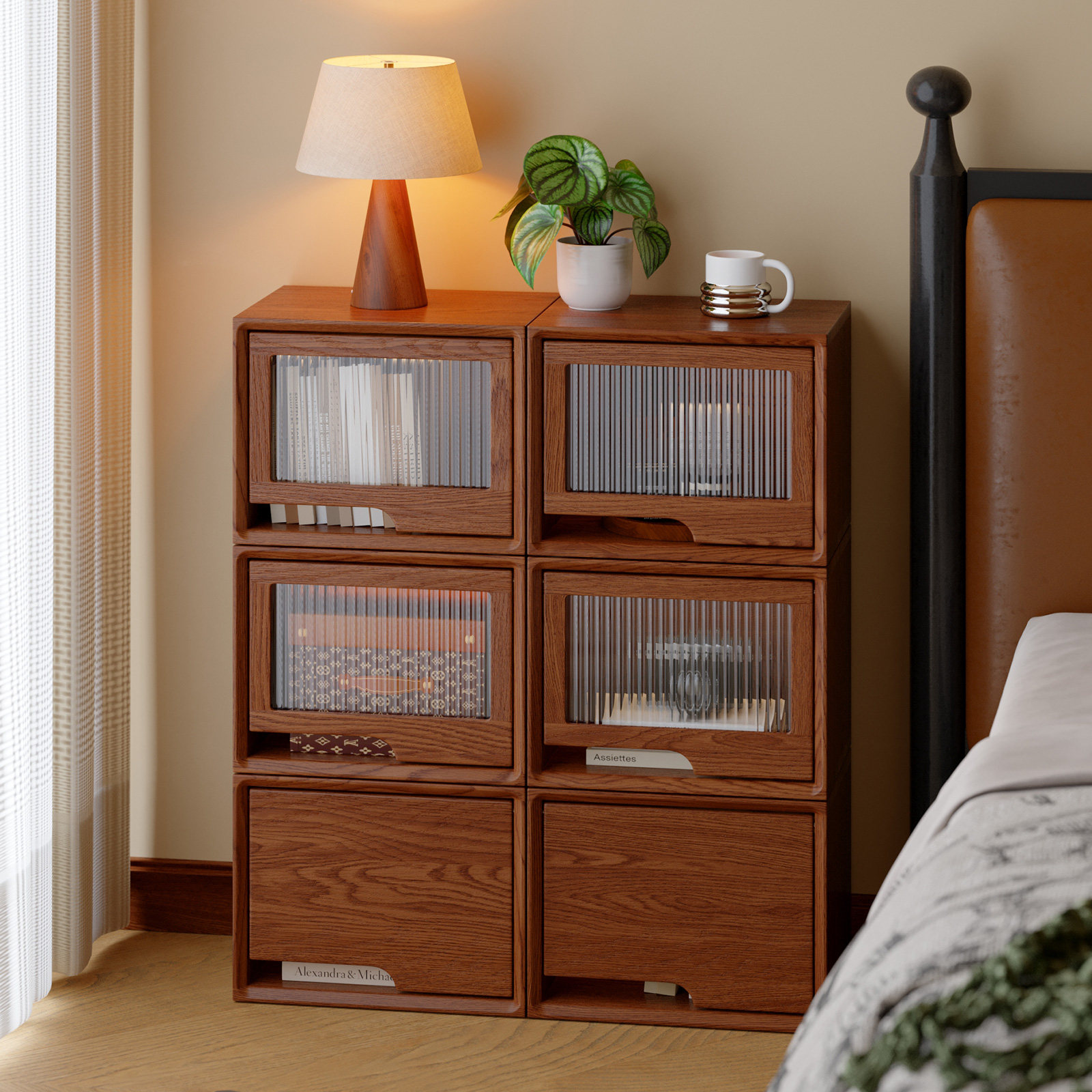 实木书架家用组合储物整理柜上翻式客厅多功能大容量多层展示柜子,住宅家具,单个书柜,淘宝优惠券,粉丝福利购,淘宝优惠卷