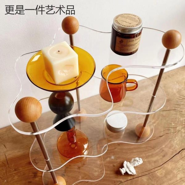 办公室桌展示架杯子香水咖啡杯化妆品香薰玄关面收纳架整理置物架