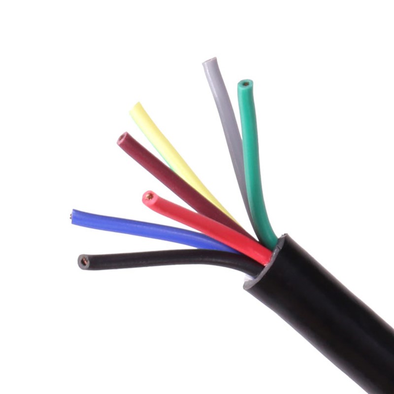 国标纯铜RVV电缆电源信号控制电线2 3 4 5芯0.12/0.2/0.3/Z0.5平