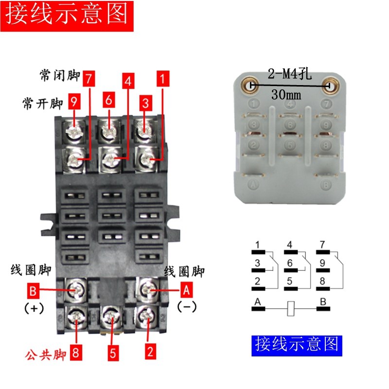 JQX-38F/3Z大功率40A继电器12V 24V大电流48V中间220V三相接触器
