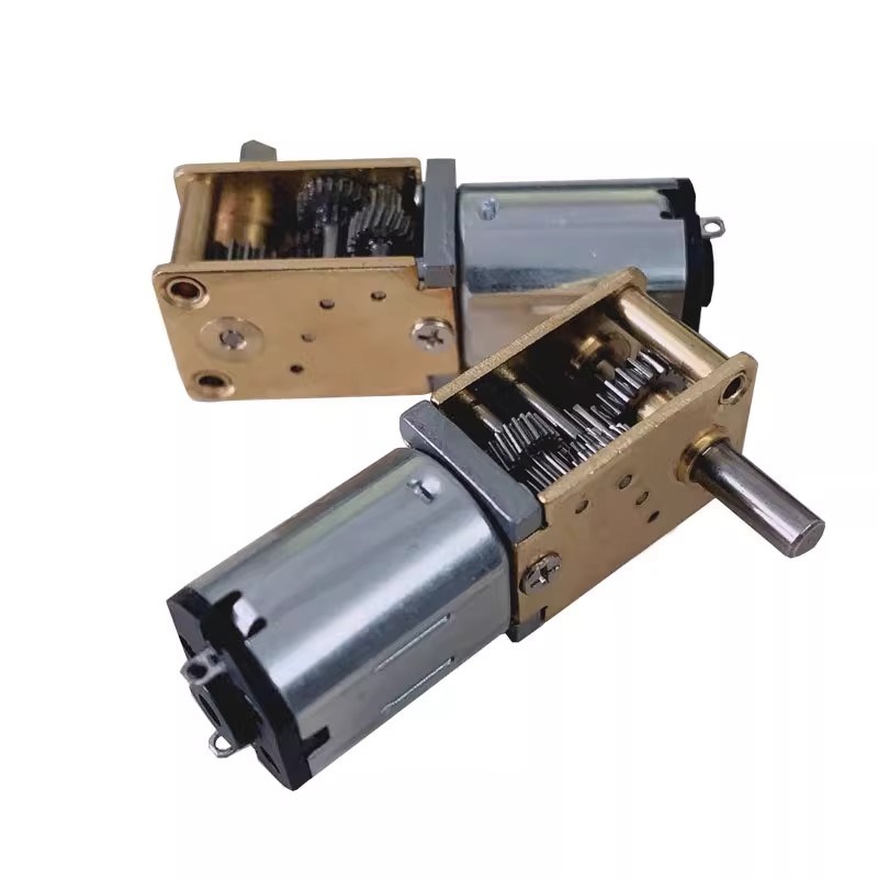 1218-N20微型直流减速电机蜗轮蜗杆智能小车3V6V12V低速齿轮马达