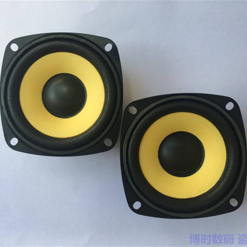 包邮3寸4欧10瓦高音喇叭 3寸喇叭 黄色 全频 音响音箱 10W扬声器