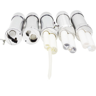 AB气动胶枪AB胶阀50ml双组份双液双枪气动推胶器点胶配件针筒胶枪