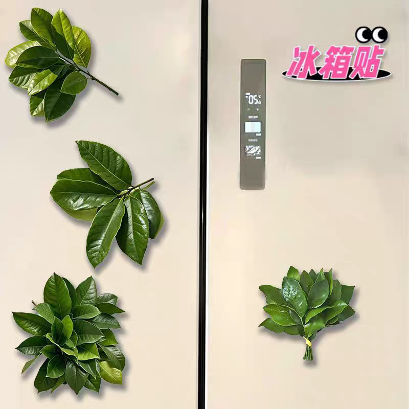 去霉气柚子叶转运冰箱贴创意装饰品