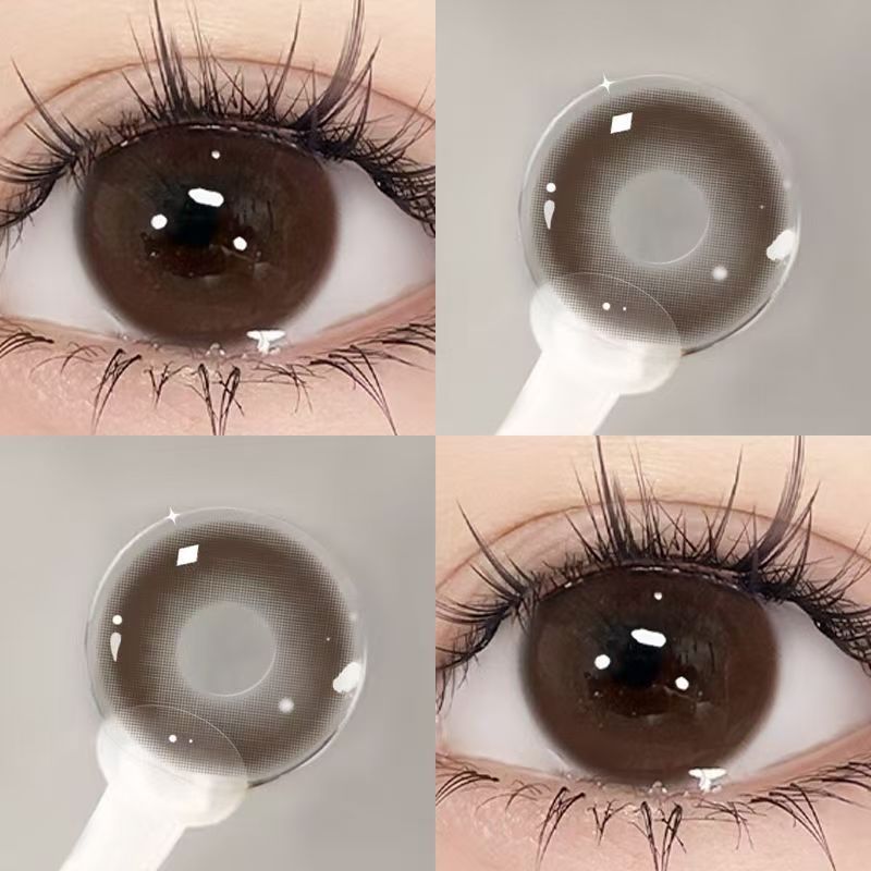 花漾心语可可糖棕色美瞳日抛10片大小直径一次性隐形眼镜旗舰店A