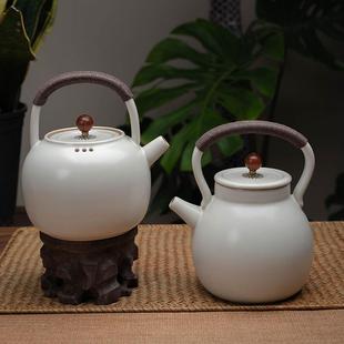 陶壶陶瓷茶壶养生壶电陶炉炭炉 苏打釉提梁壶煮茶壶烧水壶商用中式