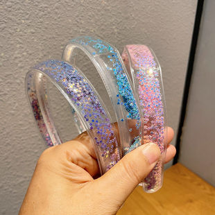 透明流沙发箍头饰女网红可爱碎发夹子小女孩韩式发卡儿童头箍发饰