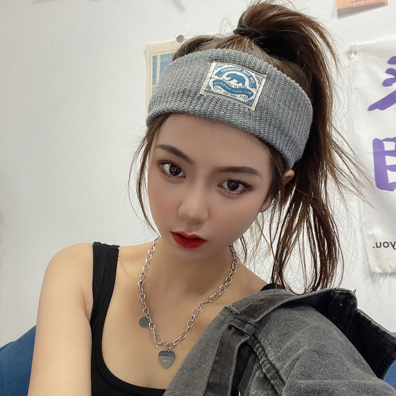 韩系秋冬毛线针织发带头带时尚宽边运动束发带新款网红发箍头饰