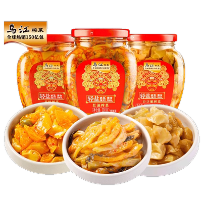 乌江红油口口脆开味榨菜300g*4瓶