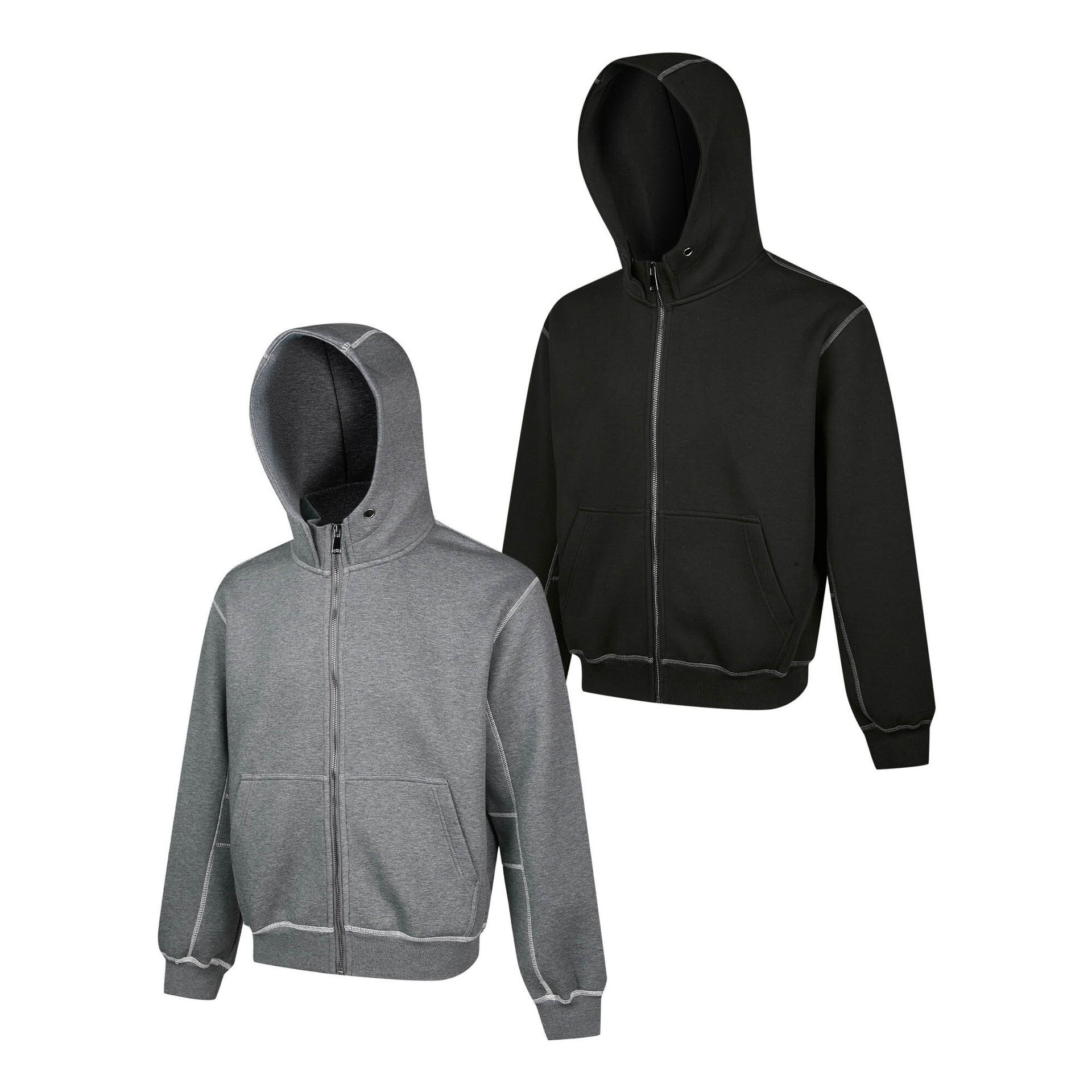 EME 420g空气层哈苏线复古休闲拉链通勤宽松boxy秋冬连帽卫衣外套