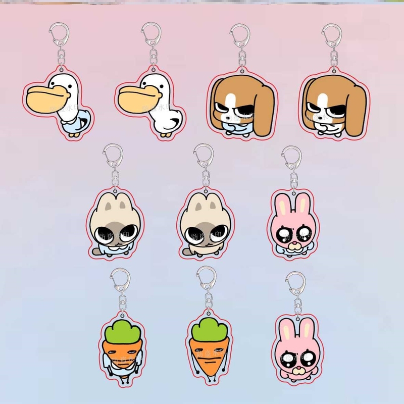 暹罗厘普比格多栋鹈鹕小河兔子秀珍周边可爱卡通钥匙扣装饰小礼物