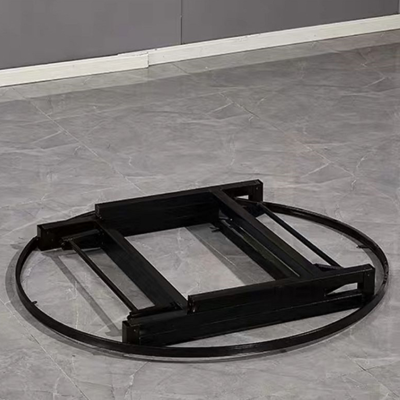 大圆桌面支架方桌可折叠桌腿酒店家用实木圆台桌T脚饭桌底座铁架