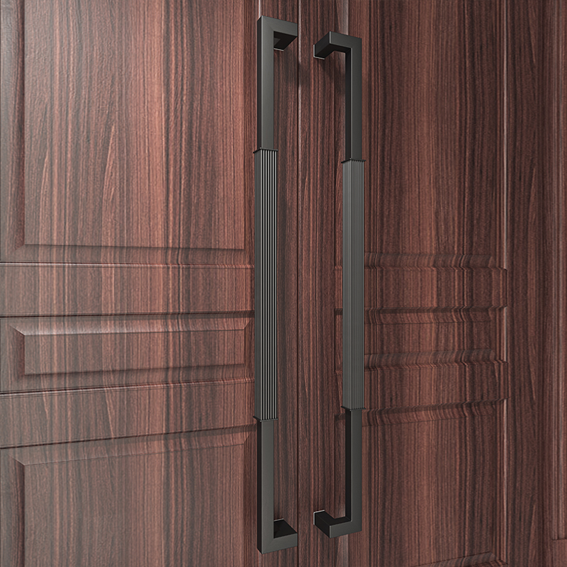 加厚304不锈钢拉手金色玻v璃门把手现代实木有框门大拉手黑色把手