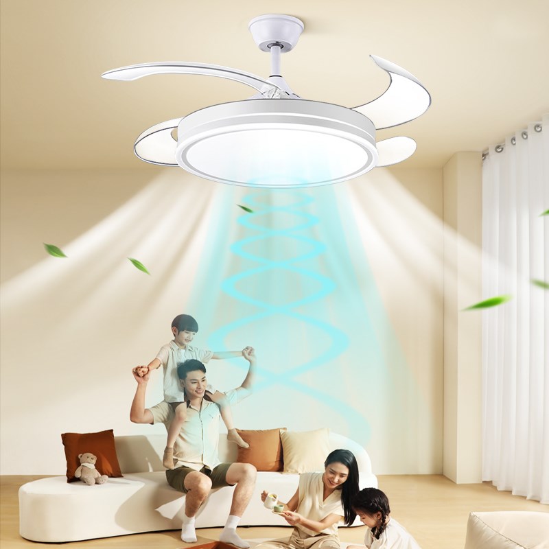 2025新款隐形电l风扇灯一体新型智能高级感餐厅卧室客厅吸顶吊扇