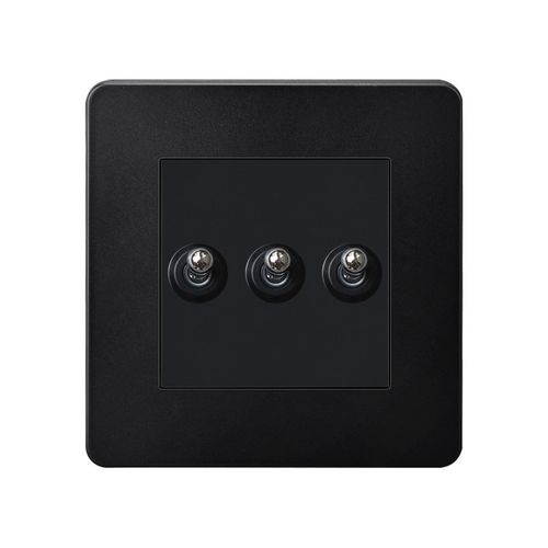 智能酒店强弱电触摸开关86型一位轻触按键开关插座拨动黑色大板