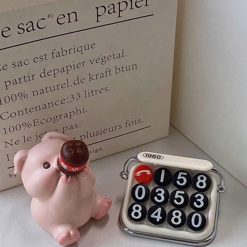 复古打字机汽车临时停车号码牌金属挪车电话牌移车U牌车载装饰用