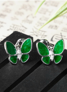 【六月来了】 银镶蝴蝶耳夹 YDA00874