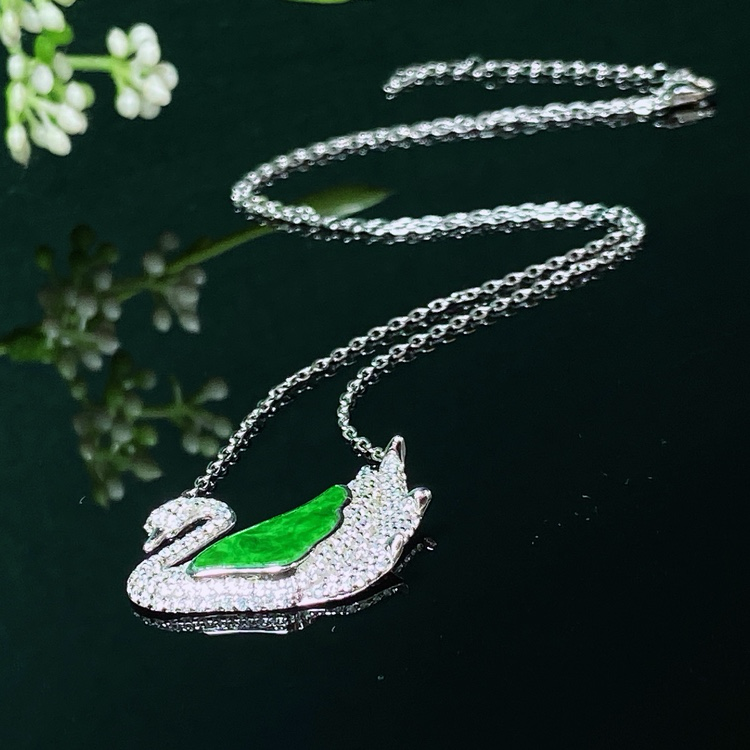 【六月来了】 银镶天鹅项链 YDA00988