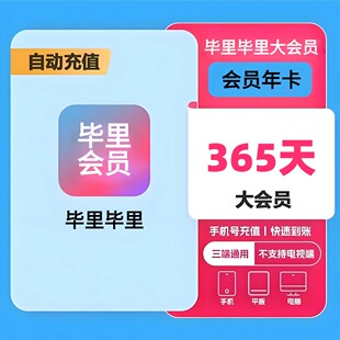 哔哩哔哩大会员年卡VIP365天动漫云视听小电视bilibili超级大会员