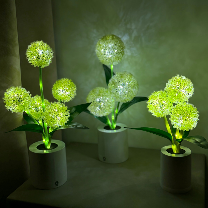 LED花束花盆灯室内摆件台灯装饰