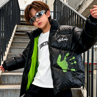 今年流行爆款男童冬装羽绒棉服儿童温变色中大童男孩棉袄过年外套