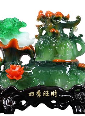 T-jxs098百貔貅摆金件招财聚财皮丘财意白菜蝉金蟾蜍客厅店铺如开