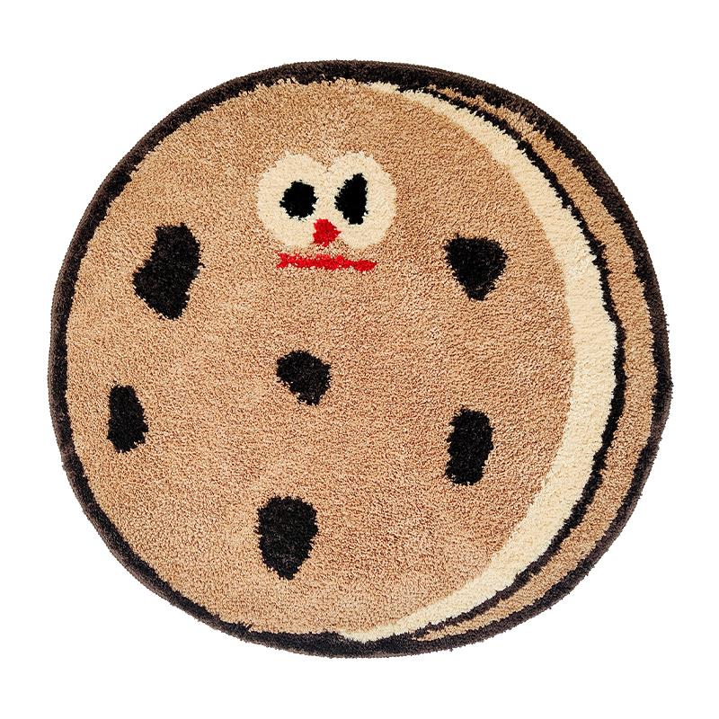 omosmo18819ru柔g儿童植绒床边毯可m爱客厅沙发软毛绒圆形地毯房