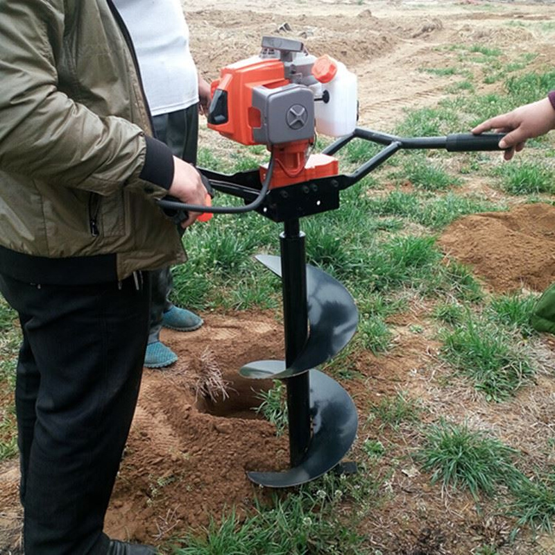 促地钻施肥挖坑机汽油螺旋打孔机钻地机打洞机库-封面