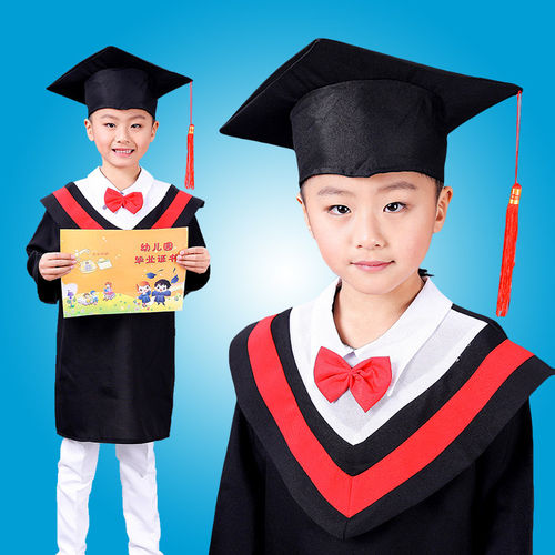 包邮儿童博士服帽幼儿园